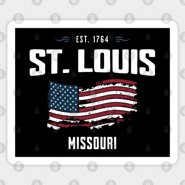 St Louis Missouri - Old Glory Patriotic USA Flag Sticker by TGKelly